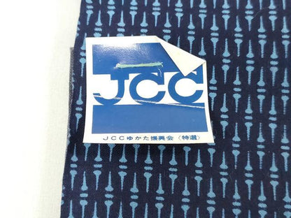 平和屋着物＊夏物　浴衣　反物　着尺　注染　抽象文様　 綿　逸品　未使用　DABJ0658zy