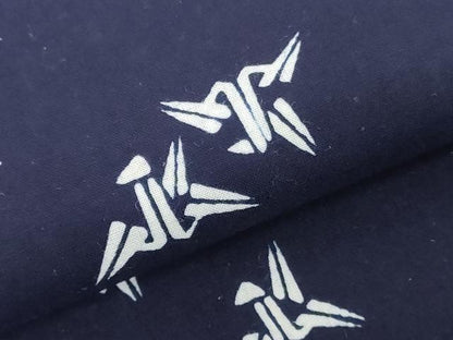 平和屋着物＊夏物　浴衣　反物　着尺　注染　折鶴　 綿　逸品　未使用　DABJ0661zy