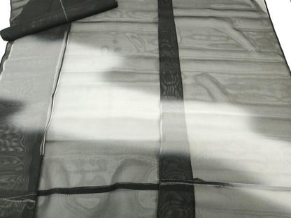 平和屋着物＊夏物　付下げ　解き反物　着尺　紗　五泉　霞文　逸品　DABJ0664zy