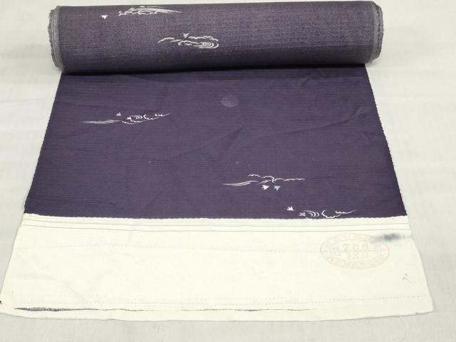 平和屋着物＊夏物　小紋　反物　着尺　絽　流水飛鳥文　逸品　未使用　DABJ0665zy
