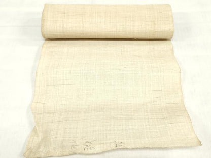 平和屋着物＊夏物　袋帯　帯反物　砥粉色　麻　逸品　未使用　DABJ0674zy