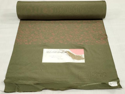 平和屋着物▼小紋　反物　着尺　草花文　逸品　未使用　DABJ0707zy