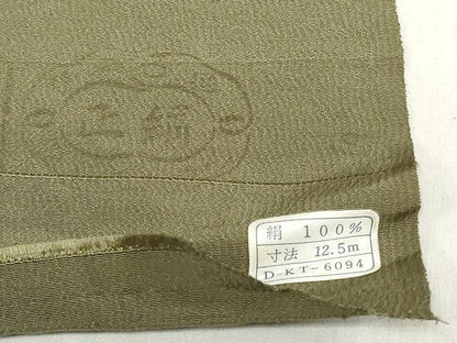 平和屋着物▼小紋　反物　着尺　草花文　逸品　未使用　DABJ0707zy