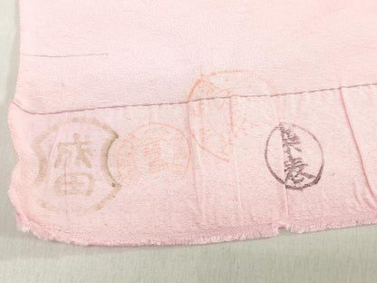 平和屋着物▼色無地　反物　着尺　虹色　八掛付き　逸品　未使用　DABJ0719zy