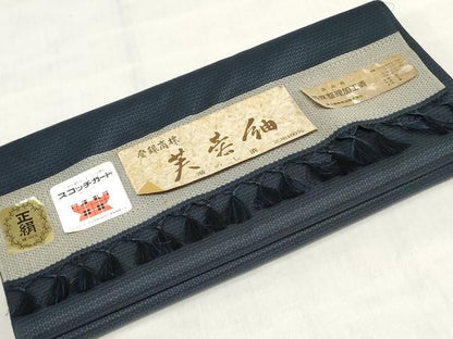 平和屋着物▼男性　芙蓉紬　反物　着尺　80亀甲　総詰め　証紙付き　逸品　未使用　DABJ0754zy