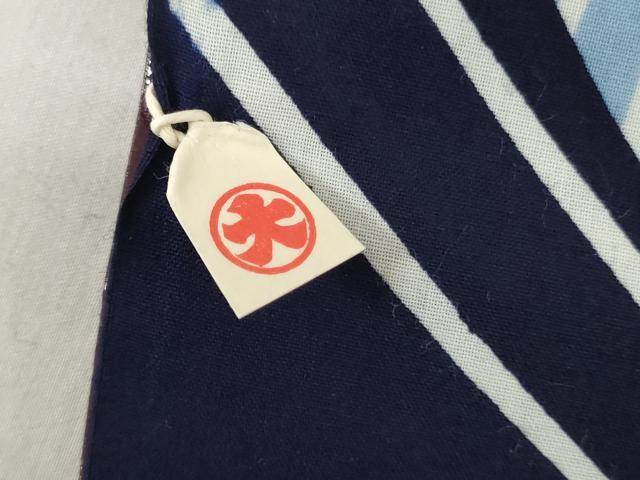 平和屋着物＊夏物 世界的ファッションデザイナー 山本寛斎 kansaiブランド 浴衣 反物 着尺 注染 幾何学文 綿 逸品 未使用 DABJ0767zy