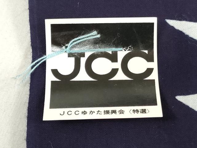 平和屋着物＊夏物　浴衣　反物　着尺　注染　流水草花文　蜻蛉　綿　 逸品　未使用　DABJ0771zy