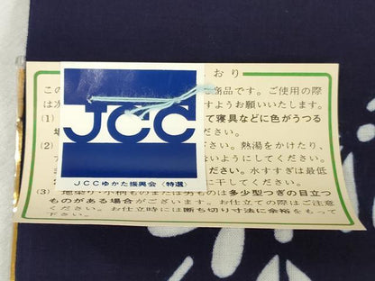 平和屋着物＊夏物　浴衣　反物　着尺　注染　草花文　綿　 逸品　未使用　DABJ0774zy