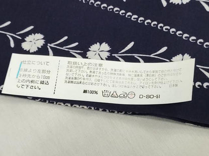 平和屋着物＊夏物　浴衣　反物　着尺　注染　四季の花木染　立涌花文　綿　 逸品　未使用　DABJ0788zy