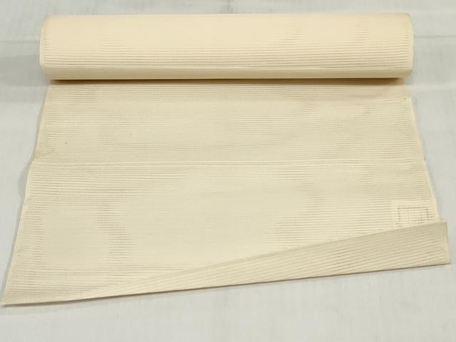 平和屋着物＊夏物　名古屋帯　帯反物　螺鈿　草花文　花喰い鳥　銀彩　逸品　未使用　DABJ0826zy