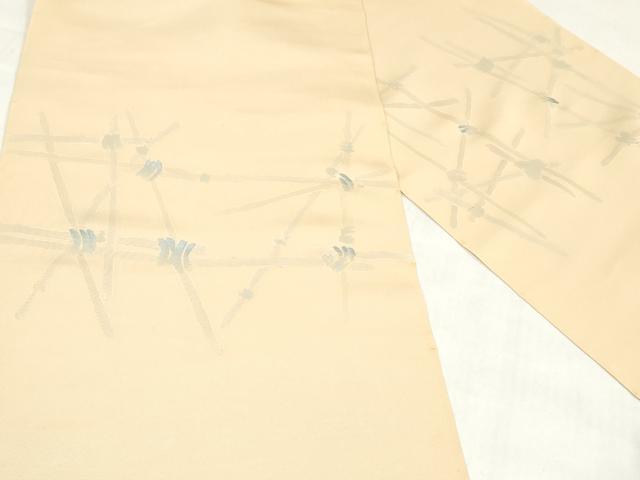 平和屋着物●塩瀬　名古屋帯　帯反物　刺繍　籬文　逸品　未使用　DABJ0837zy