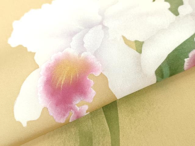 平和屋着物●塩瀬　名古屋帯　帯反物　カトレア　五泉　金銀彩　逸品　未使用　DABJ0838zy
