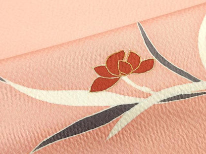 平和屋着物▼名古屋帯　帯反物　駒刺繍　草花文　金彩　逸品　未使用　DABJ0850zy