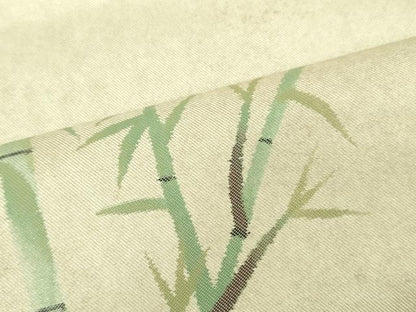 平和屋着物▼西陣　名古屋帯　帯反物　笹竹文　逸品　未使用　DABJ0853zy