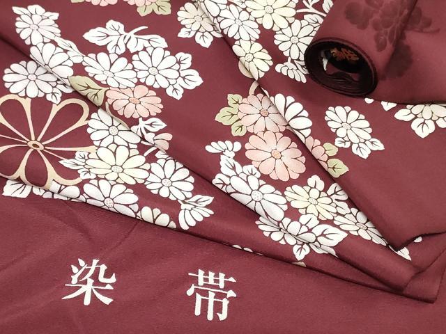 平和屋着物▼名古屋帯　帯反物　舞花文　金彩　逸品　未使用　DABJ0854zy