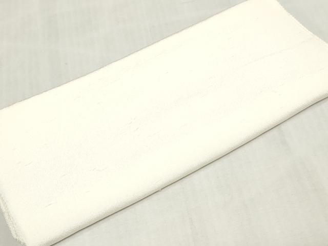 平和屋着物▼羽織・コート　白生地　反物　羽尺　霞地紋　生成り色　逸品　未使用　DABJ0901zy