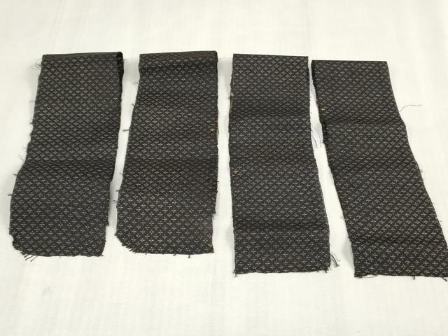 平和屋着物▼羽織・コート　解き反物　羽尺　裁断済み　菱文　逸品　DABJ0904zy