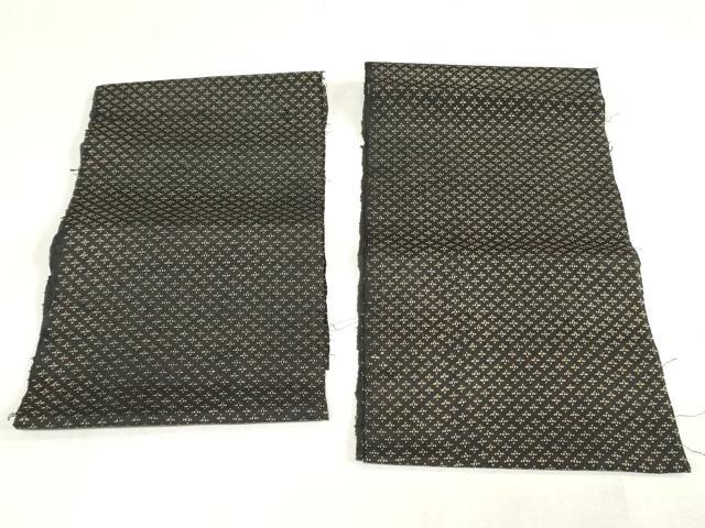 平和屋着物▼小紋　解き反物　着尺　裁断済み　菱文　逸品　DABJ0905zy