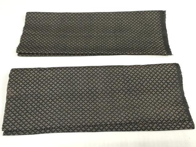 平和屋着物▼小紋　解き反物　着尺　裁断済み　菱文　逸品　DABJ0905zy