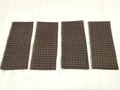平和屋着物▼羽織・コート　紬　反物　羽尺　裁断済み　井桁絣　逸品　未使用　DABJ0908zy
