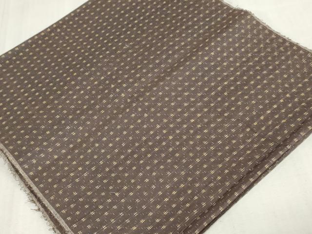 平和屋着物▼羽織・コート　紬　反物　羽尺　裁断済み　井桁絣　逸品　未使用　DABJ0908zy