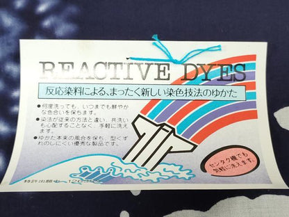 平和屋着物＊夏物　世界的ファッションデザイナー　山本寛斎　kansaiブランド　浴衣　反物　着尺　注染　舞蝶文 綿 逸品 未使用 DABJ0921zy
