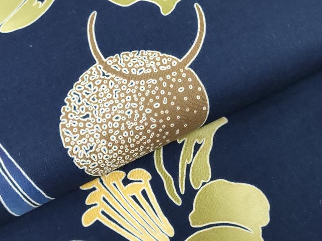 平和屋着物＊夏物　浴衣　反物　着尺　注染　百合　ゆり　綿　逸品　未使用　DABJ0926zy