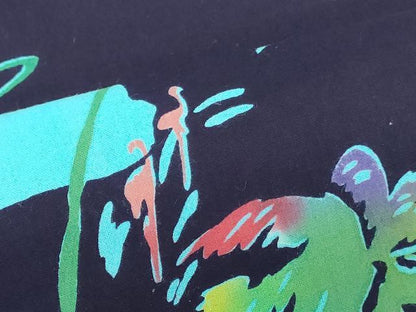 平和屋着物＊夏物　浴衣　反物　着尺　注染　フラミンゴ　綿　逸品　未使用　DABJ0933zy