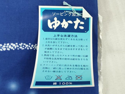 平和屋着物＊夏物　世界的ファッションデザイナー 山本寛斎 kansaiブランド　浴衣　反物　着尺　注染　舞蝶文 綿 逸品 未使用 DABJ0936zy