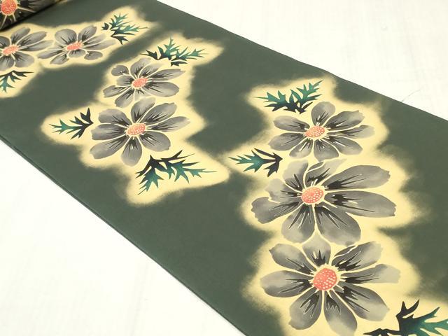 平和屋着物＊夏物　浴衣　反物　着尺　三勝染　舞花文　逸品　未使用　DABJ0947zy