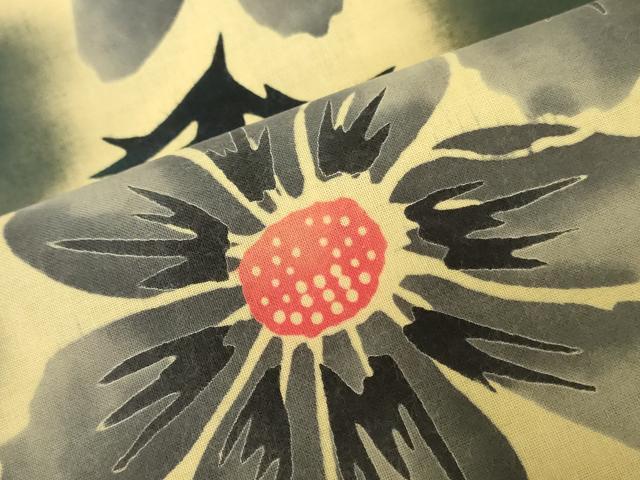平和屋着物＊夏物　浴衣　反物　着尺　三勝染　舞花文　逸品　未使用　DABJ0947zy