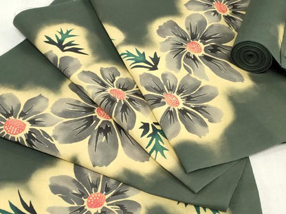 平和屋着物＊夏物　浴衣　反物　着尺　三勝染　舞花文　逸品　未使用　DABJ0947zy