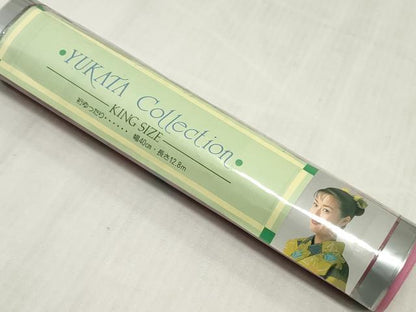 平和屋着物＊夏物　浴衣　反物　着尺　注染　枝花文　クイーンサイズ　逸品　未使用　DABJ0949zy