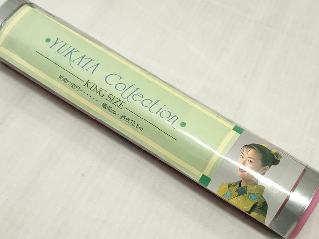 平和屋着物＊夏物　浴衣　反物　着尺　注染　枝花文　クイーンサイズ　逸品　未使用　DABJ0949zy