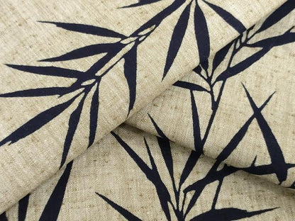 平和屋着物＊夏物　浴衣　反物　着尺　注染　がくや好み染　笹の葉文様　綿　逸品　未使用　DABJ0954zy