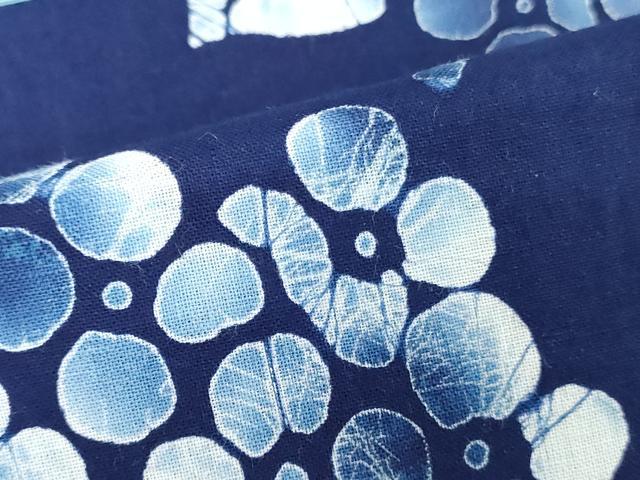 平和屋着物＊夏物　浴衣　反物　着尺　注染　助六染　紫陽花　アジサイ　綿　逸品　未使用　DABJ0958zy