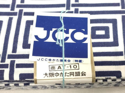 平和屋着物＊夏物　浴衣　反物　着尺　格子　綿　逸品　未使用　DABJ0966zy