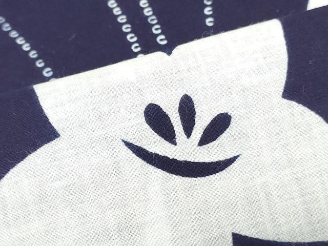 平和屋着物＊夏物　浴衣　反物　着尺　注染　桔梗　綿　逸品　未使用　DABJ0969zy