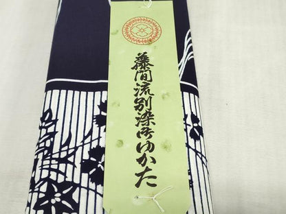 平和屋着物＊夏物　浴衣　反物　着尺　草花間道　綿　逸品　未使用　DABJ0970zy