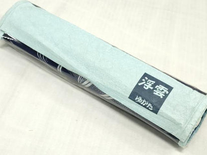 平和屋着物＊夏物　浴衣　反物　着尺　注染　菖蒲　アヤメ　綿　逸品　未使用　DABJ0975zy