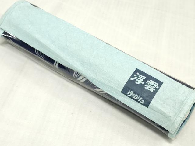 平和屋着物＊夏物　浴衣　反物　着尺　注染　菖蒲　アヤメ　綿　逸品　未使用　DABJ0975zy