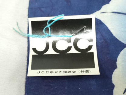 平和屋着物＊夏物　浴衣　反物　着尺　注染　白樺物語　草花文　綿　逸品　未使用　DABJ0976zy