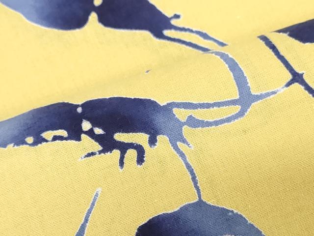 平和屋着物＊夏物　浴衣　反物　着尺　注染　海老　エビ　綿　逸品　未使用　DABJ0985zy