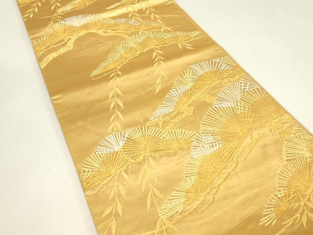 平和屋着物▼六通柄袋帯　老松文　金銀糸　鈴乃屋扱い　正絹　逸品　DABJ1009az
