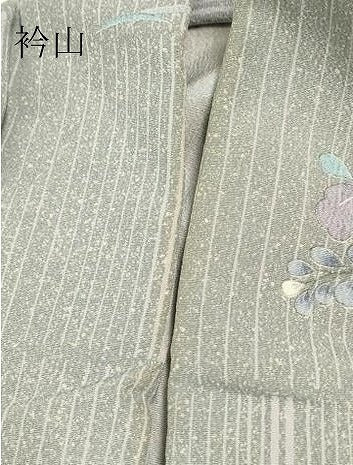 平和屋着物▽小紋　単衣　草花文　洗える着物　DABJ1071az