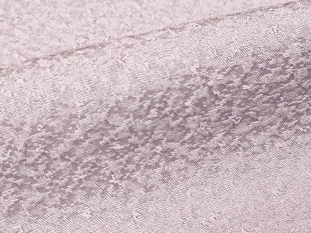 平和屋着物▽上質な色無地　単衣　作家物　紋意匠　藤紫色　正絹　逸品　DABJ1079az