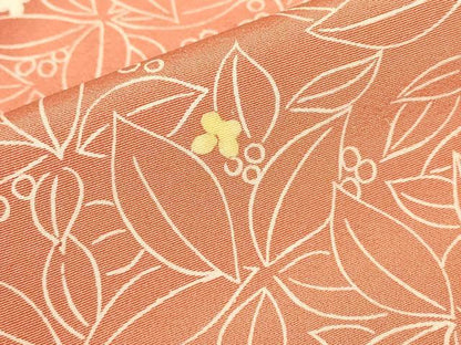 平和屋着物▽上質な小紋　単衣　南天文　正絹　逸品　DABJ1082az