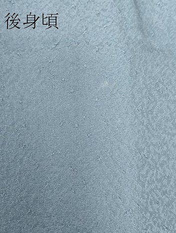 平和屋着物▽上質な色無地　単衣　紋意匠　青藤色　正絹　逸品　DABJ1084az