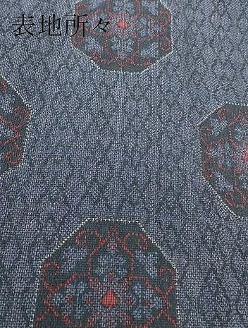 平和屋着物▽本塩沢　単衣　正倉院花文　正絹　逸品　DABJ1086az