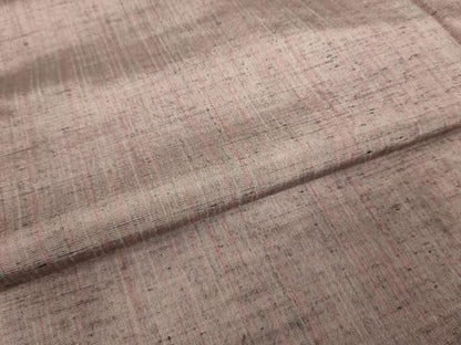 平和屋着物▽上質な紬　単衣　縞　正絹　逸品　DABJ1094az
